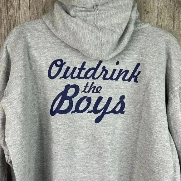 Brew City Sweatshirt Womens Medium Beer Pocket Girls Drinking Team Hoodie - Picture 6 of 7